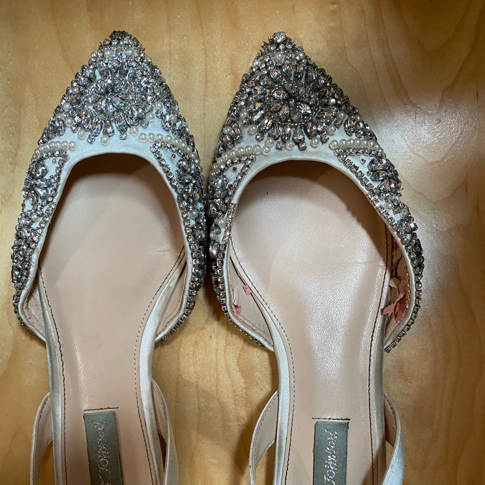 Betsey Johnson Blue wedding flats Molly Ivory